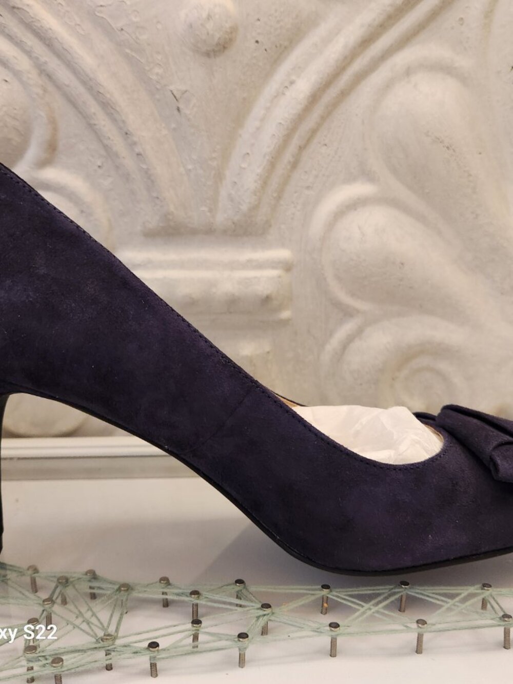 Cole Haan Suede Leather "Ina Pump 75" Marine Blue. NIB. Size 9 - Picture 5 of 12